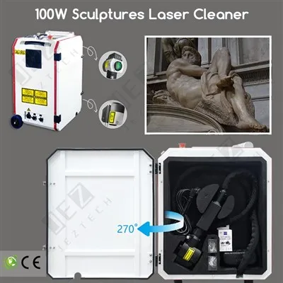 Máquina de limpeza a laser para paredes externas de edifícios históricos